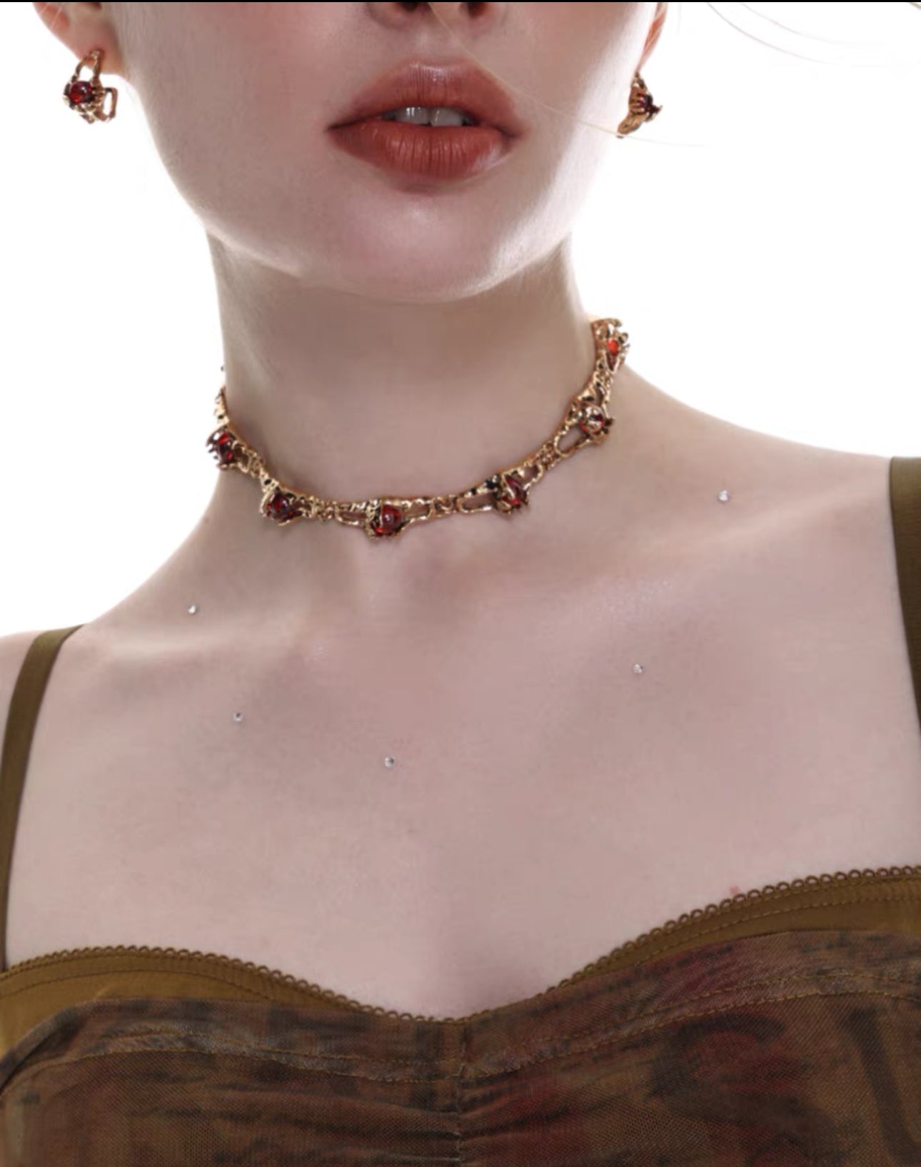 Fiery Elegance Choker Necklace