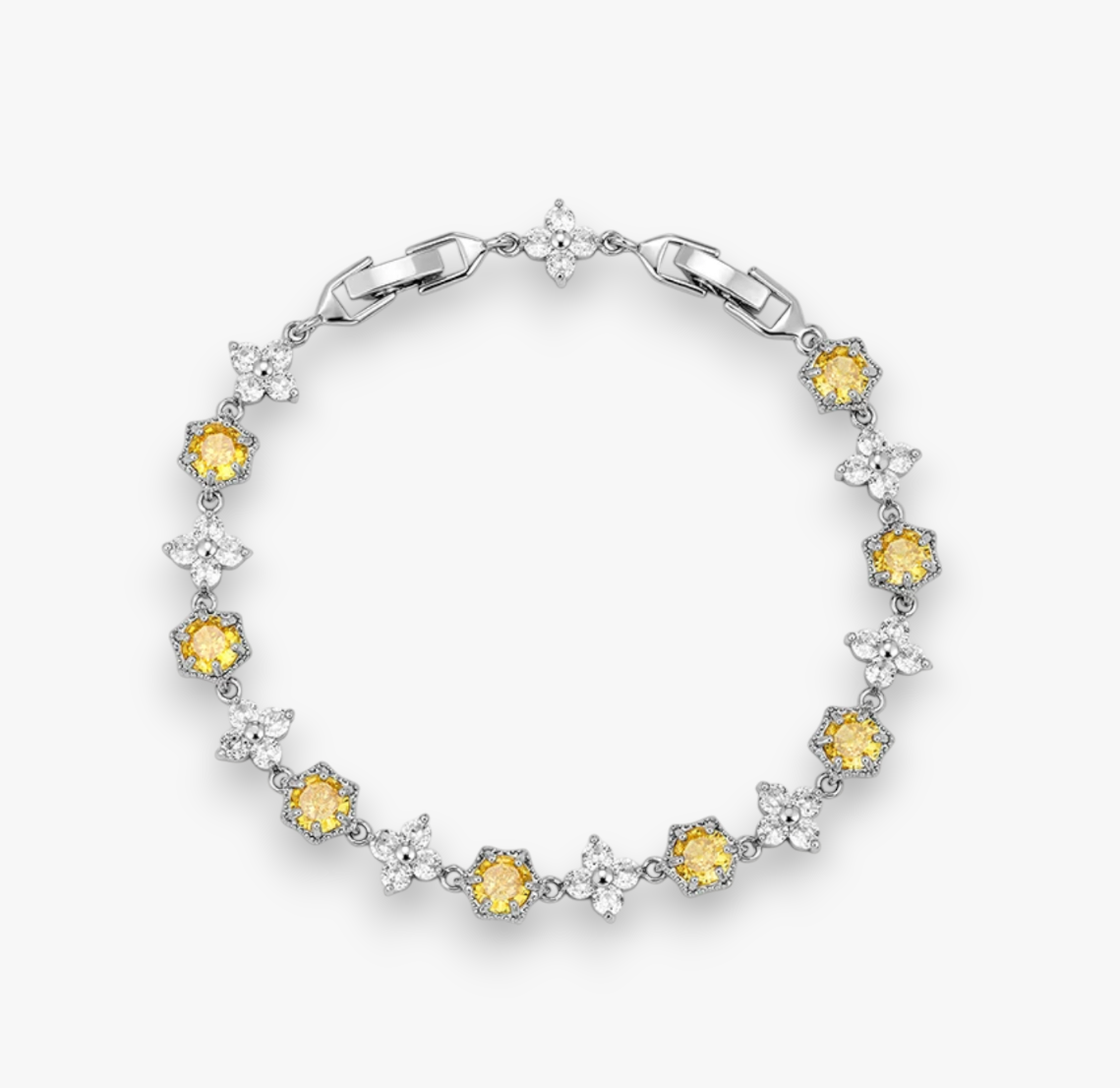 Golden Citrine Blossom Bracelet