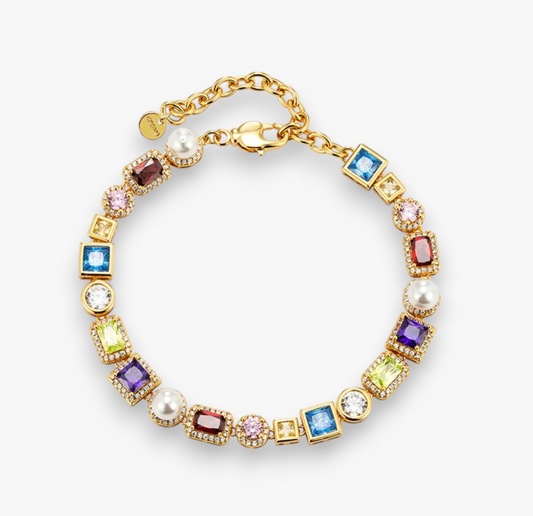 Opulence Spectrum Gem & Pearl Bracelet