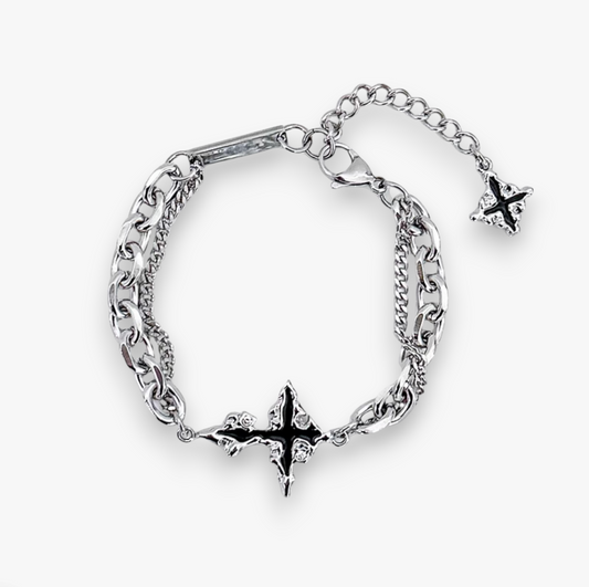 Silver Cross Chain Bracelet