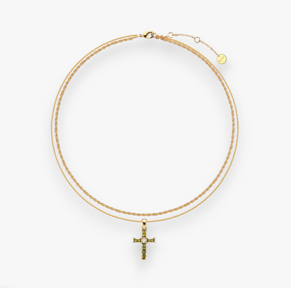 Golden Cross Harmony Necklace